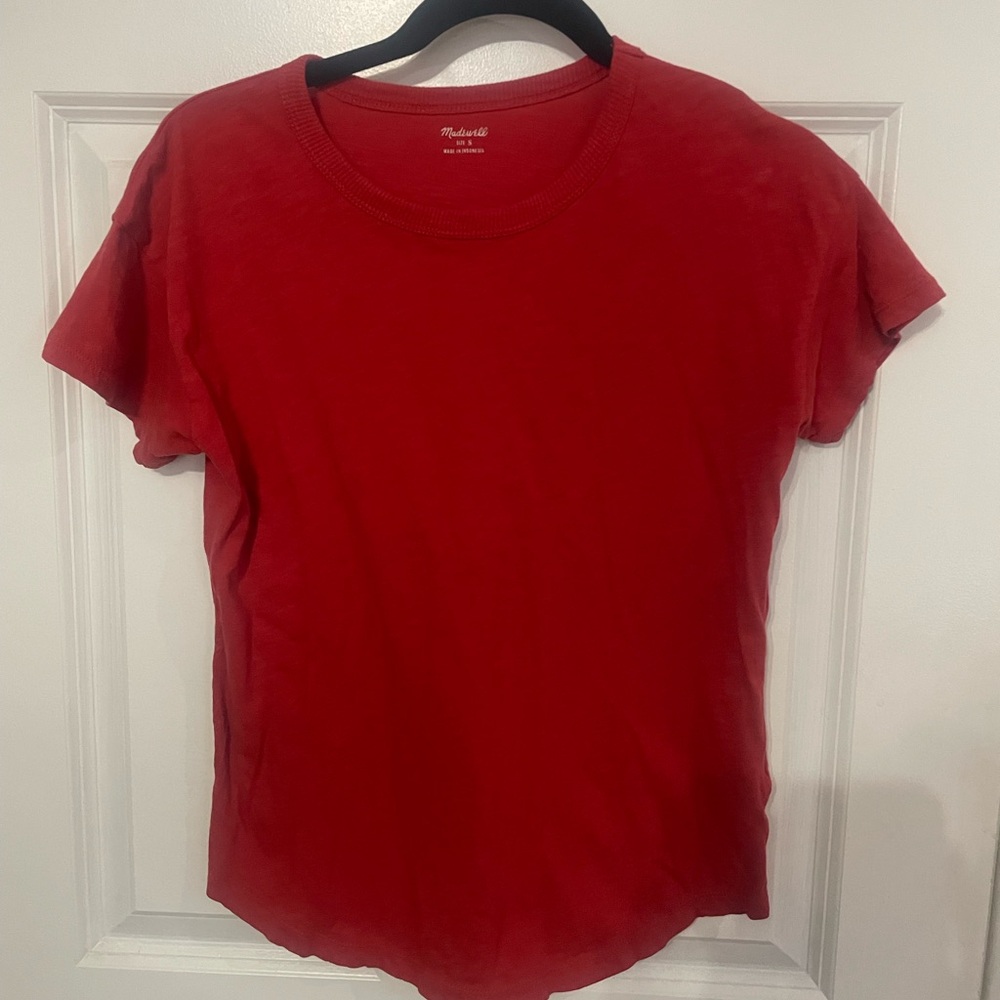 Madewell Vibrant Red Short Sleeve Tee
